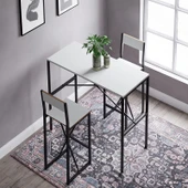 Gzl Bar Masa Bar Sandalye Yemek Masa Sandalye Takımı Beyaz 1580 thumbnail 2