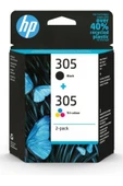 HP 6ZD17AE 2-Pac TriColor/Siyah Mürekkep Kartuş (305) - 1