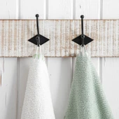 Green Black Vera 2'li Mutfak Havlusu %100 Pamuk Bukle-Bukle Krem-Mint 50X70 Cm - 6
