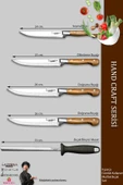 Hand Craft Mutfak Bıçak Seti Et Ekmek Sebze Bıçağı Masat 9 Lu Set Günlük Kullanım ( Mtf-257 ) thumbnail 3
