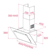 TEKA DVT 98660 BK 90 CM. FRESH AİR DUVAR TİPİ CAM DAVLUMBAZ - 2