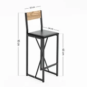 Gzl Bar Masa Bar Sandalye Yemek Masa Sandalye Takımı Döşeme Çam 1582 thumbnail 8