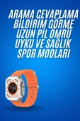 Ultra Akıllı Saat 49 Mm Çift Kordonlu Arama Cevaplama Bluetooth Bağlantılı - 2