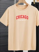 Unisex Chicago Baskılı Tasarım Tshirt - 2