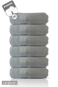 6'lı Boncuk Gri El Havlusu - 50x90 Cm, 225 Gr, %100 Pamuk, Spa Ve Otel Havlusu, Günlük Kullanıma Uygun thumbnail 2
