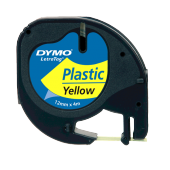 Dymo Letratag Şerit Plastik 12MMx4 MT Sarı 91202 - 1