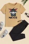 Çocuk Mood Baskılı Alt - Üst Eşofman Takımı - 5