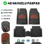 Peugeot 206 HB Plus + 2010 4D HAVUZLU ÜNİVERSAL YENİ NESİL PRO PASPAS SİYAH - KIRMIZI thumbnail 1