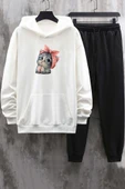 Unisex Sevimli Kedi Eşofman Takımı - 5