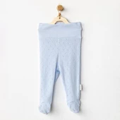 Jacquard Patikli Bebek Pantolon Blue - 1