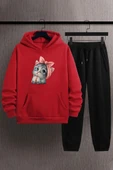 Unisex Sevimli Kedi Eşofman Takımı - 3