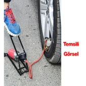 Tek Pistonlu Ayak Tipi Pompa Tekli Teker Araç Bisiklet Top Bot Lastik Şambrel Şişirme Pompası 1 Adet thumbnail 6