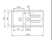 TEKA STONE 60 B-TG TEZGAHÜSTÜ METALLİC GRİ GRANİT EVYE thumbnail 3