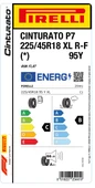 Pirelli 225/45R18 95Y Xl R-F * Cınturato P7 C-B-66 Yaz Oto Lastiği (Üretim Yılı: 2024) - 2
