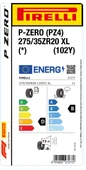 PRL.275/35R20 102Y XL P-ZERO PZ4 S.C (*) (D-B-70) PİRELLİ Lastiği (2024) - 2