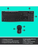 Logitech MK270 Kablosuz USB Alıcılı Türkçe Q Klavye Mouse Seti Siyah - 4