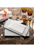 Airlaid Kumaş Doku Beyaz Kitap Katlama 40x40 cm 12 Adet - 1