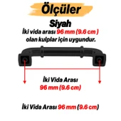 Alfa Metal Siyah Kulp 96 mm 9.6 cm Mobilya Çekmece Kulplar Mutfak Dolabı Dolap Kapak Kulp Kulb Kulpu thumbnail 3