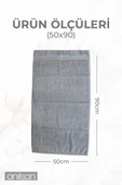 2'li Boncuk Gri El Havlusu - 50x90 Cm, 225 Gr, %100 Pamuk, Spa Ve Otel Havlusu, Günlük Kullanıma Uygun thumbnail 4