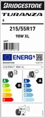 Bridgestone 215/55R17 98W Xl Turanza 6 B-A-70 Yaz Oto Lastiği (Üretim Yılı: 2025) - 2