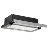 Kumtel Gövde Siyah Panel Inox Sürgülü Aspiratör 2 kademeli hız seçeneği  DS6-905 (Siyah-Inox) - 1