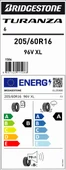 Bridgestone 205/60R16 96V Xl Turanza 6 B-A-70 Yaz Oto Lastiği (Üretim Yılı: 2025) thumbnail 2