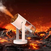Yüksek kaliteli ultrasonik ayarlamak melek taşınabilir elektrikli nemlendirici H20 Usb Mini alev Aroma yayıcı volkan nemlendirici - 1