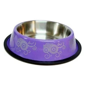 Euro Dog Desenli  Kedi Ve Köpek Çelik Mama Kabı 16 Oz 15 Cm - 1