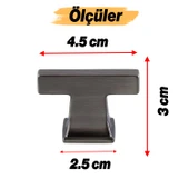 Gediz Antik Nikel Kulp Düğme Tek Vidalı Çekmece Kulbu Metal Kulplar Mutfak Mobilya Dolabı Dolap Kulp thumbnail 2