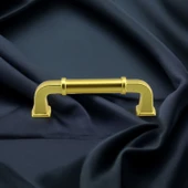 Alfa Metal Mat Gold Altın Kulp 96 mm Mobilya Çekmece Mutfak Dolabı Dolap Kapak Kulpları Kulb Kulpu thumbnail 2
