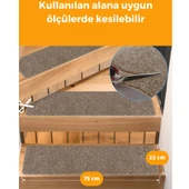 Beylini Merdiven Halısı Halıfleks Basamak ve Merdiven Paspası Kaymaz Taban Devetüyü 20x75 CM - 3