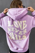 Unisex Love Never Fails Sırt Baskılı Sweatshirt thumbnail 12