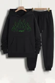 Unisex Green Angel Baskılı Eşofman Takımı - 4