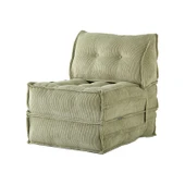 Mocca Fitilli Kadife Tek Kişilik Katlanır Yatak Katlanır Koltuk  Gri Tek - 9