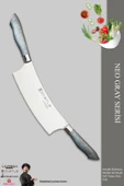 Neo Gray Serisi Mutfak Bıçak Pizza Börek Salata Kıyma Bıçağı Çift Tutma Zırh (MFT-965) - 1