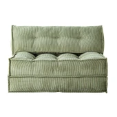 Mocca Fitilli Kadife Çift Kişilik Katlanır Yatak Katlanır Koltuk Gri Çift - 10