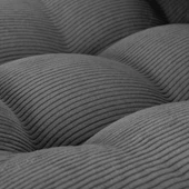 Mocca Fitilli Kadife Tek Kişilik Katlanır Yatak Katlanır Koltuk Gri Tek - 2