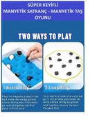 SÜPER KEYİFLİ MANYETİK SATRANÇ - MANYETİK TAŞ OYUNU - HARİKA VAKİT GEÇİRMEK İÇİN - 5