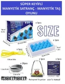 SÜPER KEYİFLİ MANYETİK SATRANÇ - MANYETİK TAŞ OYUNU - HARİKA VAKİT GEÇİRMEK İÇİN - 7