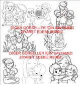 ANNE,ÇOCUKLAR TUVAL BOYAMA SETİ (T12) - 3