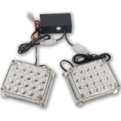 Mega Oto Market 3 Modlu 20 Ledli 2 Adet Beyaz Çakar Lamba Resmi Kurtarma Araç ve Offroad ile uyumlu - 3