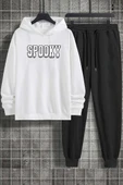 Unisex Spooky Baskılı Eşofman Takımı - 8