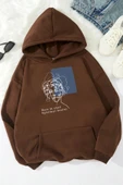 Unisex Minimal line drawing Baskılı Sweatshirt - 1