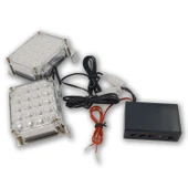 Mega Oto Market 3 Modlu 20 Ledli 2 Adet Beyaz Çakar Lamba Resmi Kurtarma Araç ve Offroad ile uyumlu - 5