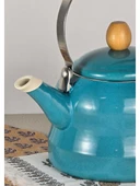 Alev Vintage Ahşap Saplı Emaye Demlik Kettle 2,5Lt - 3