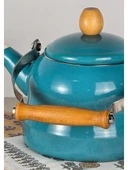 Alev Vintage Ahşap Saplı Emaye Demlik Kettle 2,5Lt - 2