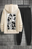 Unisex Skullcracked Baskılı Eşofman Takımı thumbnail 3