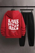 Unisex Love Never Fails Baskılı Eşofman Takımı thumbnail 3
