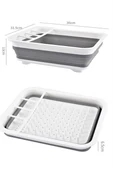 BUFFER® Lavabo Üstü Katlanır Bulaşık Kurutmalık Kaşık Bölmeli Kurutma Standı Aparatı Altlığı - 11
