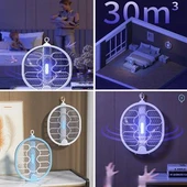 BUFFER® Sinek Öldürücü Masaüstü Olabilen Katlanabilir Şarjlı Sinek Raketi 5W 400mAh - 4